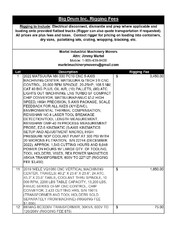 Exclusive Rigging Fees Exclusive Rigging Fees